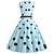 cheap Historical &amp; Vintage Costumes-Women&#039;s A-Line Rockabilly Dress Polka Dots Swing Dress Flare Dress with Accessories Set 1950s 60s Retro Vintage with Headband Chiffon Scarf Earrings Pearl Necklace Gloves