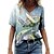 cheap T-shirts &amp; Blouses-Women&#039;s Loose Round Neck Turtle Print Short Sleeve T-Shirt