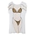 billige nyhed sjove hættetrøjer &amp; t-shirts-Kvinders krop Bikini Strandtøj 3D Grafisk Til Dame Voksne Sankt Patricks dag 3D-udskrivning Fest