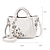 cheap Handbags-Women&#039;s Handbag Crossbody Bag PU Leather Daily Rivet Embroidery Flower Black White Yellow