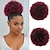 tanie Grzywki-Ombre szary afro puff sznurek kucyk naturalne perwersyjne kręcone kucyk przedłużanie włosów dla czarnych kobiet afroamerykanin krótki perwersyjny kucyk sznurkiem