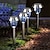 tanie Światła ścieżki i latarnie-4 szt. Słoneczne oświetlenie ścieżki zewnętrzne oświetlenie ogrodowe led na patio kolor zintegrowana lampa podziemna ze stali nierdzewnej lampa trawnikowa lampka nocna lampa dekoracyjna na przyjęcie