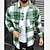 Χαμηλού Κόστους φανελένια πουκάμισα-Ανδρικά Πουκάμισο Μπουφάν πουκάμισο Βυσσινί Πράσινο του τριφυλλιού Γκρίζο Μακρυμάνικο Καρό / Τετραγωνισμένο Απορρίπτω Άνοιξη &amp; Χειμώνας Δρόμος Καθημερινά Ρούχα Κουμπί-Κάτω