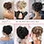 cheap Chignons-Bun Hair Piece Tousled Updo Hair Extensions With Elastic Hair Bands curly Hair Bun Scrunchle for Women