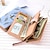 cheap Wallets-Women&#039;s Clutch Wallet Coin Purse Credit Card Holder Wallet PU Leather Shopping Daily Holiday Pendant Zipper Hollow-out Leaves Wine Pink Black