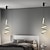 billige Vedhængslys-led pendel spiral soveværelse sengelampe droplight, moderne minimalistisk spisestue bar justerbar lang linje hardware pendel, 13w-led sort/hvid loftslampe