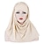 billiga Arabisk muslim-Dam Hijab-sjalar Scarf Wrap Religös arab Muslim Ramadan Solid färg Vuxen Huvudbonad