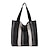 cheap Handbag &amp; Totes-Women&#039;s Tote Canvas Tote Bag Canvas Shopping Daily Large Capacity Breathable Durable Striped Balck White Brown