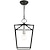 billige Vedhængslys-sort lanterne pendel justerbar højde firkantet bur pendel hængende lysarmatur 12&quot; rustik lanterne lysekrone til spisestue køkkenø foyer