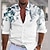 billiga grafiska skjortor för män-herr linneskjorta skjorta uppknappad skjorta sommarskjorta fritidsskjorta strandskjorta blå lila grön långärmad grafisk turndown sommar vår gata hawaiiska kläder kläder button-down