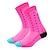 cheap Cycling Socks-3 Pairs Men&#039;s Women&#039;s Socks Compression Socks Cycling Socks Bike / Cycling Breathable Anatomic Design Wearable Polka Dot Nylon Yellow Pink Blue One-Size