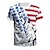 billige Cosplay-anime t-shirts og hættetrøjer til hverdagsbrug-4. juli USA&#039;s nationale flag T-shirt Trykt mønster Klassisk Gadestil Til Par Herre Dame Voksne Uafhængighedsdag 3D-udskrivning Afslappet / Hverdag