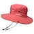 cheap OFFER1-Men&#039;s Women&#039;s Sun Hat Bucket Hat Fishing Hat Summer Outdoor Waterproof Portable UV Sun Protection UPF50+ Hat Polyester Watermelon Red Beige gray Gray Patch for Hunting Fishing Climbing