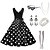 cheap Historical &amp; Vintage Costumes-Audrey Hepburn 1950s Flapper Dress All Costume Vintage Cosplay Event / Party Daily Wear 1 Bracelet Masquerade
