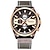 お買い得  クォーツ腕時計-カレンマン 腕時計 クロノグラフ カレンダー スポーツ メンズ 腕時計 ミリタリー アーミー トップ ブランド ラグジュアリー ブラック 本革 男性 時計 8394