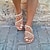 cheap Women&#039;s Sandals-Women&#039;s Sandals Boho Bohemia Beach Plus Size Wedding Party Outdoor Summer Imitation Pearl Flat Heel Open Toe Cute Elegant Faux Leather Loafer Brown
