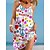 cheap Midi Dresses-Women&#039;s Beach Dress Resort Wear Beach Wear Mini Dress Print Tropical Fashion Butterfly Spaghetti Strap Sleeveless Loose Fit Outdoor Daily Deep Purple Azure 2023 Summer Spring S M L XL