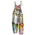 cheap Women&#039;s Jumpsuits-Women&#039;s Overall Print Floral Crew Neck Streetwear Daily Vacation Loose Fit Sleeveless White Yellow Pink S M L Summer