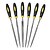 cheap Hand Tools-6pcs File Set 3 Mm Diameter Carbon Steel File Kit With Handle, Suitable For Metal, Wood, Glass, Plastic, Leather, Jewelry