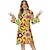 cheap Historical &amp; Vintage Costumes-Hippie Retro Vintage 1970s Disco Dress Women&#039;s Costume Vintage Cosplay Party &amp; Evening Long Sleeve Dress Masquerade