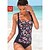 cheap Women&#039;s Swimwears-Women&#039;s Swimwear One Piece Bikini Normal Swimsuit Backless Tummy Control Push Up Striped Printing Black White Yellow Red Blue Padded Scoop Neck Bathing Suits New Casual Sexy