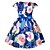 abordables Robes de fête-Enfants Fille Robe Robe de fête Fleur Manche Courte Utilisation Robe de baptême Noeud de cravate Princesse Polyester Midi robe soirée Eté Printemps 3-10 ans Rouge bordeaux Multicouleur Couleur bleue