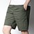 cheap Men&#039;s Shorts-Men&#039;s Cargo Shorts Shorts Pocket Elastic Waist Plain Breathable Wearable Knee Length Casual Daily Holiday 100% Cotton Basic Sports Army Green Green
