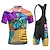 cheap Men&#039;s Clothing Sets-21Grams Men&#039;s Cycling Jersey with Bib Shorts Short Sleeve Mountain Bike MTB Road Bike Cycling Yellow Pink Dark Purple Graphic Geometic Bike Clothing Suit 3D Pad Breathable Moisture Wicking Quick Dry