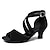 Недорогие Обувь для латиноамериканских танцев-Жен. Обувь для латины Танцевальная обувь Выступление Для сцены В помещении Классический На каблуках Каблук &quot;Клеш&quot; Черный