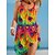 cheap Casual Dresses-Women&#039;s Beach Dress Resort Wear Beach Wear Feather Print Mini Dress Floral Tropical Fashion Sleeveless Spaghetti Strap Outdoor Daily Loose Fit Azure Rainbow 2023 Summer Spring S M L XL