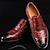 cheap Men&#039;s Oxfords-Men&#039;s Oxfords Derby Shoes Brogue Dress Shoes Wingtip Shoes Business British Gentleman Christmas Xmas Party &amp; Evening Faux Leather Breathable Lace-up Red Brown Gradient