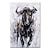 cheap Animal Paintings-Mintura Handmade Bull Oil Paintings On Canvas Wall Art Decoration Modern Abstract Animal Picture For Home Decor Rolled Frameless Unstretched Painting