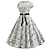 cheap Historical &amp; Vintage Costumes-Audrey Hepburn Retro Vintage 1950s Vacation Dress Flapper Dress Swing Dress Women&#039;s Costume Vintage Cosplay Casual Daily Dress Masquerade