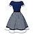 billige Historiske kostymer og vintagekostymer-polkapripper retro vintage 1950-talls cocktailkjole vintagekjole kjole flare kjole knelengde pluss størrelse kvinners voksne kjole sommer