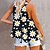 cheap Tank Tops-Women&#039;s Tank Top Black White Yellow Ruffle Flowing tunic Butterfly Sunflower Casual Holiday Sleeveless Round Neck Basic Regular Floral S