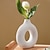 olcso Vázák és kosár-fehér gyanta kör váza egyszerű virágkötészeti háztartási puha dekoráció művészet 1db