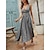 cheap Maxi Dresses-Women&#039;s Casual Dress A Line Dress Floral Dress Long Dress Maxi Dress Fashion Bohemian Floral Double Slit Print Outdoor Daily Going out V Neck Sleeveless Dress Loose Fit Black Yellow Red Spring Summer