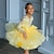 cheap Dresses-Toddler Girls&#039; Party Dress Sequin Long Sleeve Performance Mesh Cute Princess Polyester Above Knee Sheath Dress Tulle Dress Summer Spring Fall 3-7 Years Black White Yellow