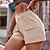 preiswerte Shorts für Frauen-Damen Cargo Shorts Kurze Hosen Shorts Kurze Hosen Denim Schwarz Weiß Kaki Modisch Casual Kurz Mikro-elastisch Feste Farbe Komfort S M L XL 2XL