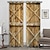 cheap Curtains &amp; Drapes-Farmhouse Curtain 2 Panels，Barn Wood Door Curtain Drapes For Living Room Bedroom,Grommet/Eyelet Curtain for Kitchen Door Window Treatments Room Darkening