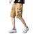 cheap Cargo Shorts-Men&#039;s Cargo Shorts Bermuda shorts with Side Pocket Multi Pocket Flap Pocket Solid Color Camo Going out Streetwear 100% Cotton Fashion Cargo Shorts ArmyGreen Blue