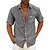 Χαμηλού Κόστους ανδρικό πουκάμισο με κουμπιά-Ανδρικά Πουκάμισο Πουκάμισο με κουμπιά Καλοκαιρινό πουκάμισο Συνδυασμός Χρωμάτων Καρό / Τετραγωνισμένο Απορρίπτω Μαύρο Λευκό Ανθισμένο Ροζ Ρουμπίνι Θαλασσί Δρόμος Causal Κοντομάνικο Κουμπί-Κάτω Ρούχα