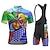 cheap Men&#039;s Clothing Sets-21Grams Men&#039;s Cycling Jersey with Bib Shorts Short Sleeve Mountain Bike MTB Road Bike Cycling Yellow Pink Dark Purple Graphic Geometic Bike Clothing Suit 3D Pad Breathable Moisture Wicking Quick Dry