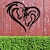 abordables décoration murale en métal-1 pc cheval coeur métal mur art décoration extérieure antirouille sculpture murale idéale pour le jardin, la maison, la ferme, le patio et la chambre