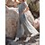 cheap Maxi Dresses-Women&#039;s Casual Dress Swing Dress Long Dress Maxi Dress Fashion Casual Pure Color Ruffle Backless Outdoor Daily Vacation V Neck Short Sleeve Dress Loose Fit ArmyGreen Black White Spring Summer One Size
