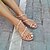 cheap Women&#039;s Sandals-Women&#039;s Sandals Boho Bohemia Beach Plus Size Wedding Party Outdoor Summer Imitation Pearl Flat Heel Open Toe Cute Elegant Faux Leather Loafer Brown