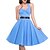 cheap Historical &amp; Vintage Costumes-Audrey Hepburn Polka Dots Retro Vintage 1950s Swing Dress Flare Dress Women&#039;s Costume Vintage Cosplay Casual Daily Sleeveless Dress Masquerade
