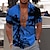 preiswerte Hawaiihemden mit Revers für Herren-Herren Hemd Hawaiihemd Sommerhemd Grafik-Shirt Aloha-Shirt Kokosnussbaum Umlegekragen Hellgelb Gelb Rosa Blau Orange 3D-Druck Outdoor Strasse Kurzarm Button-Down Bedruckt Bekleidung Modisch Designer