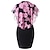 お買い得  プラスサイズのパーティードレス-女性のプラスサイズのカーブパーティードレス花柄クルーネックプリントノースリーブ夏春ヴィンテージエレガントなミニドレスフォーマルワークドレス