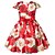 abordables Robes de fête-Enfants Fille Robe Robe de fête Fleur Manche Courte Utilisation Robe de baptême Noeud de cravate Princesse Polyester Midi robe soirée Eté Printemps 3-10 ans Rouge bordeaux Multicouleur Couleur bleue